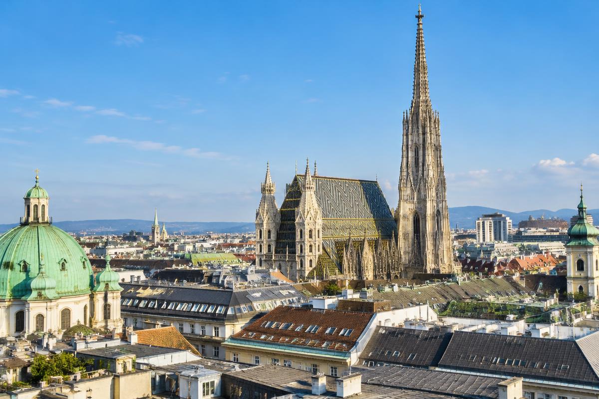 Illustrative Stadtansicht von Wien